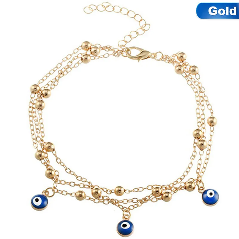 2 Style Turkish Eyes Beads Anklets For Women