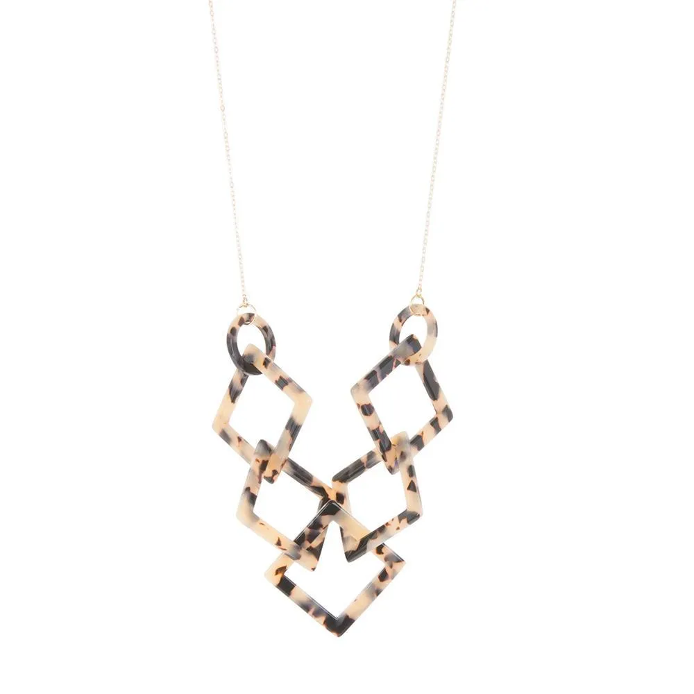 Blonde Tortoise Link Chain Necklace
