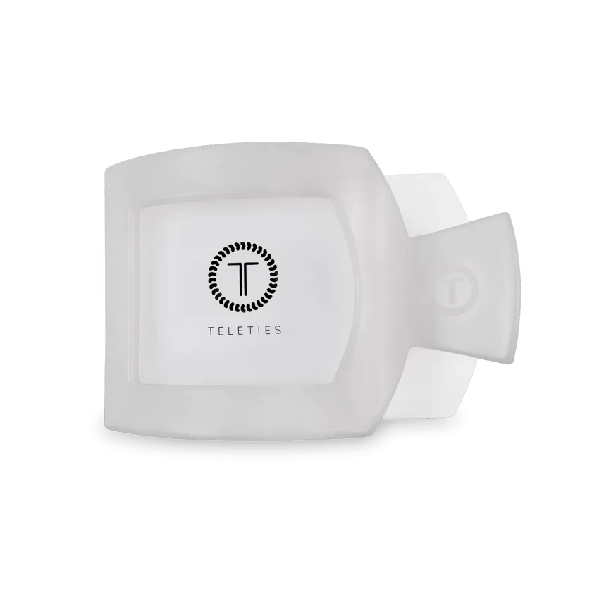Coconut White Medium Flat Square Clip