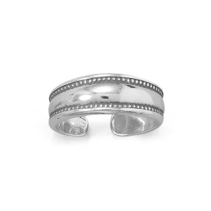 Dotted Edge Toe Ring
