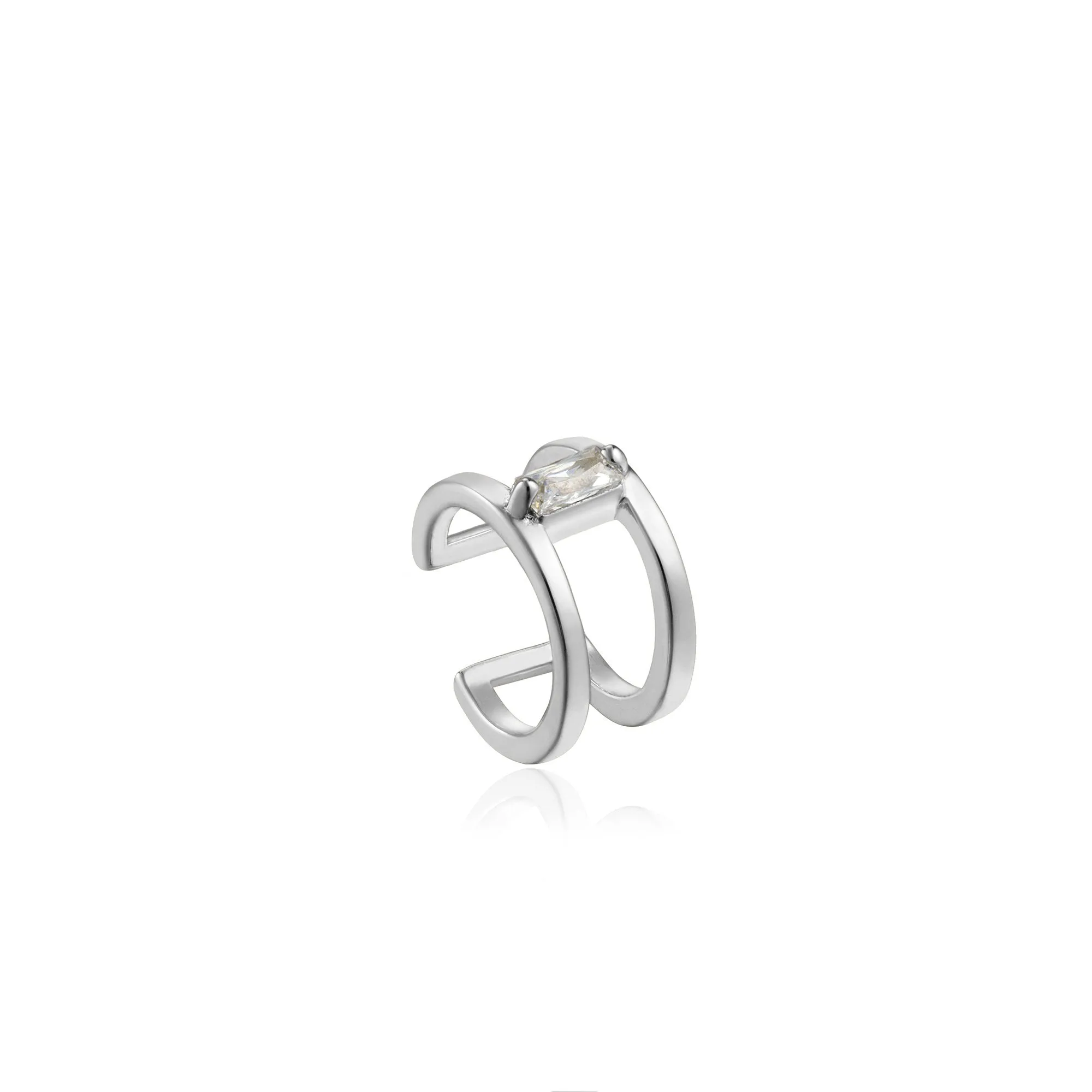 Silver Glow Ear Cuff