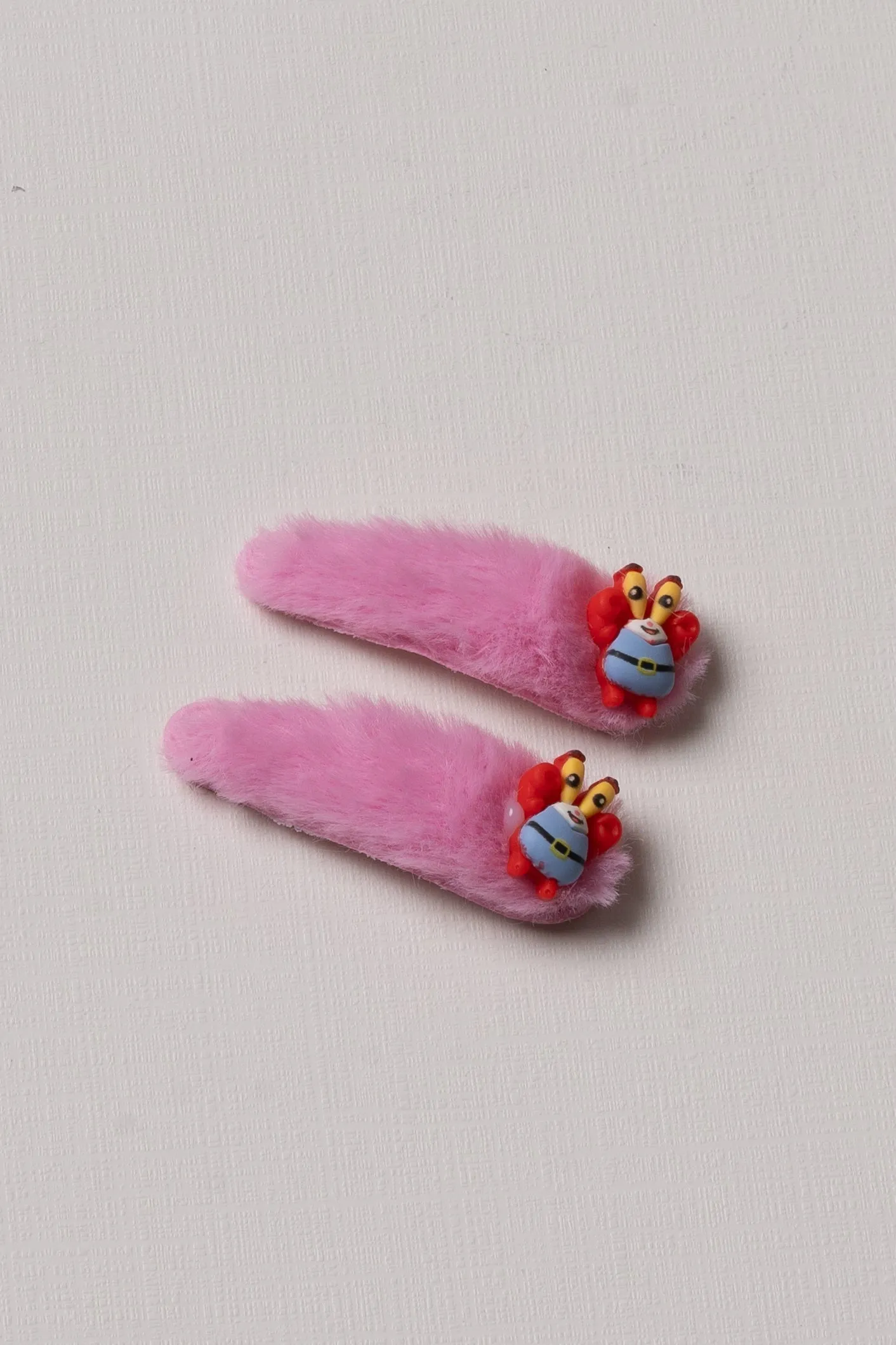 Vibrant Pink Character Fuzzy Tick Tac Clips