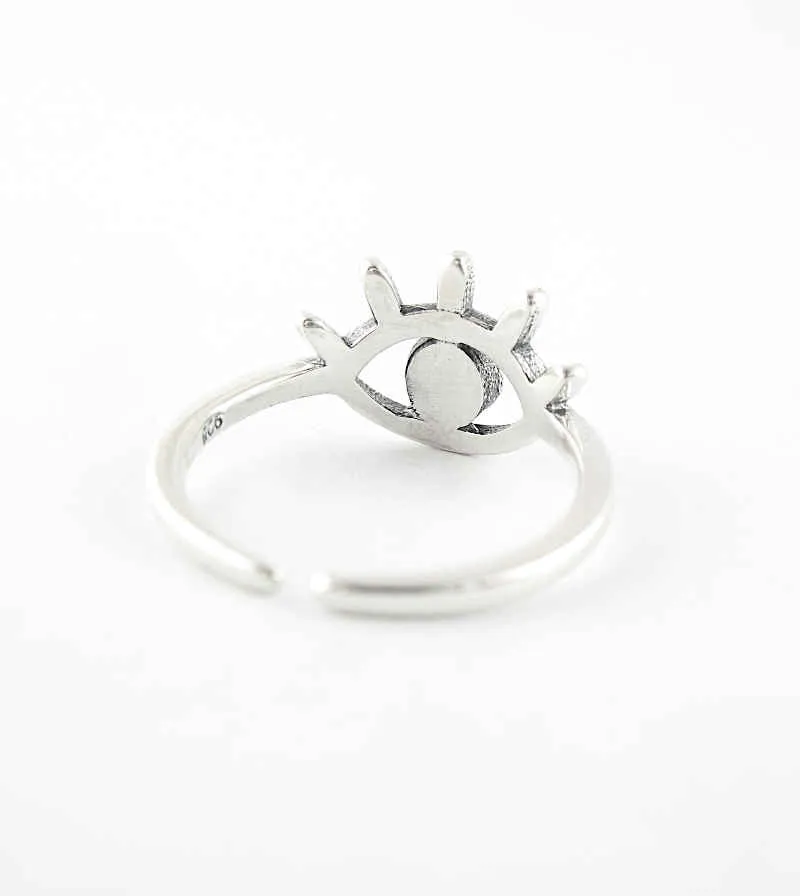 Watchful Evil Eye Toe-Midi-Knuckle Ring, Adjustable