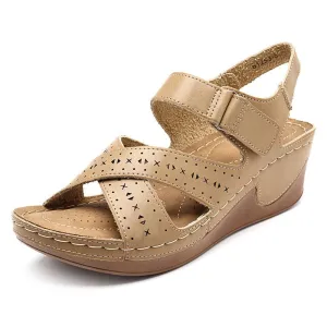 Women's Shoes Respirable Hollow Comfortable Platform Hook Rings Sandals