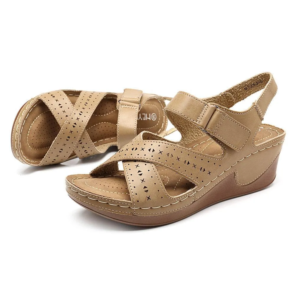 Women's Shoes Respirable Hollow Comfortable Platform Hook Rings Sandals