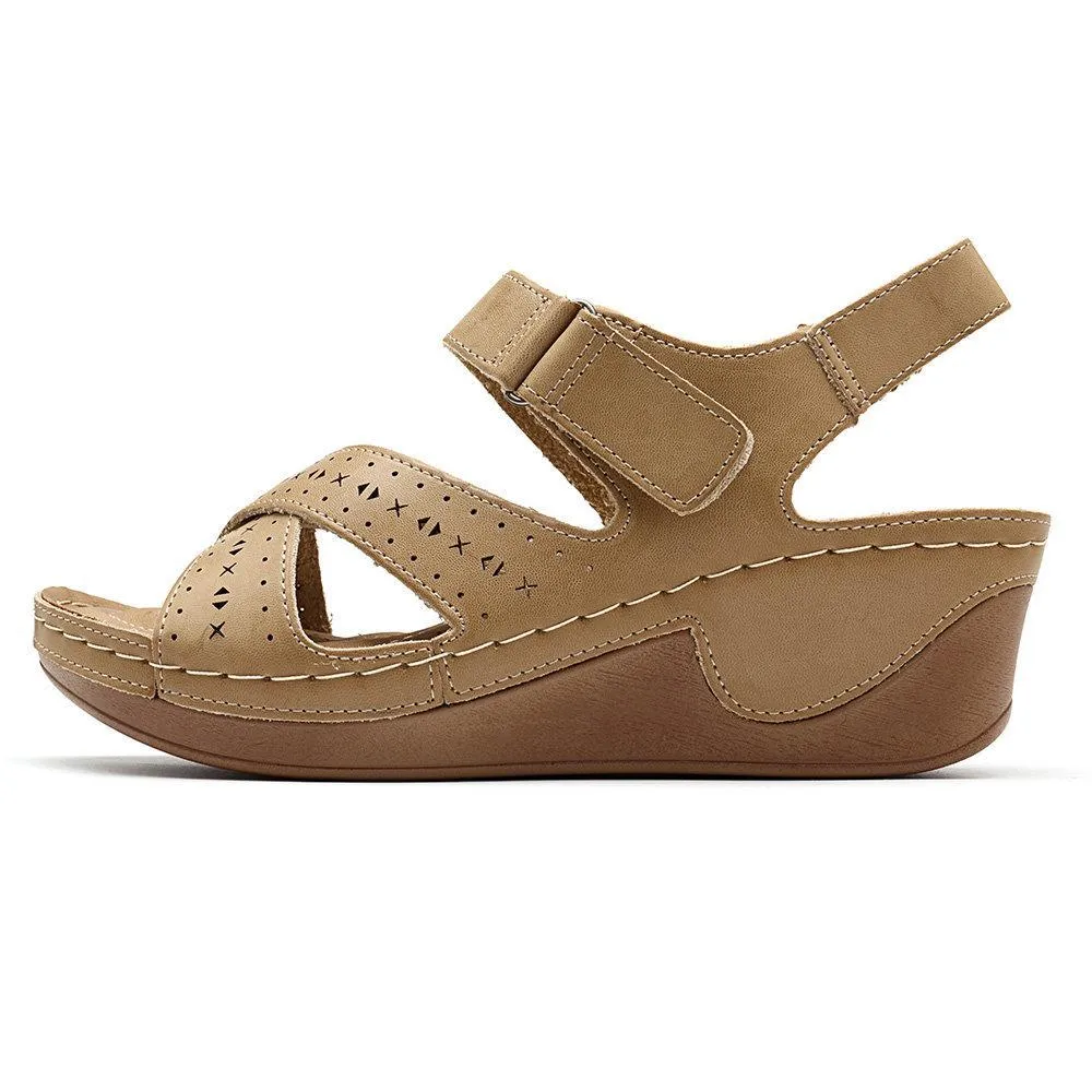 Women's Shoes Respirable Hollow Comfortable Platform Hook Rings Sandals