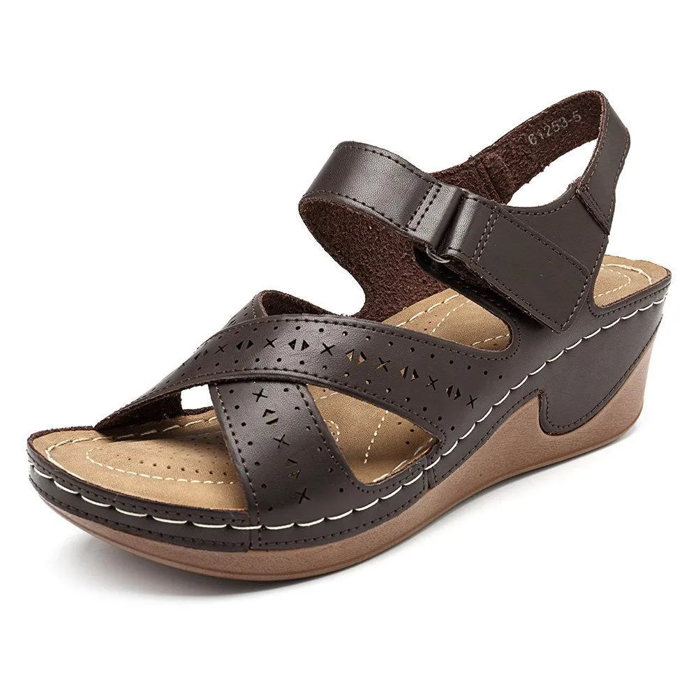 Women's Shoes Respirable Hollow Comfortable Platform Hook Rings Sandals